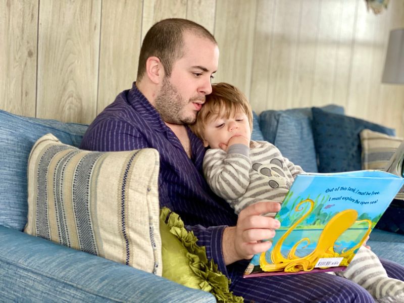 Britt Reading With Our Nephew