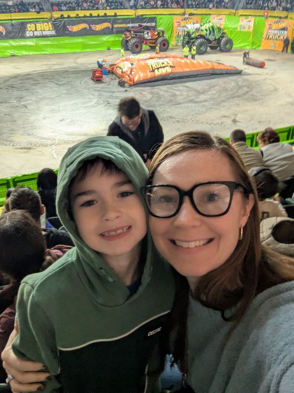 At a Hot Wheels Monster Truck Show