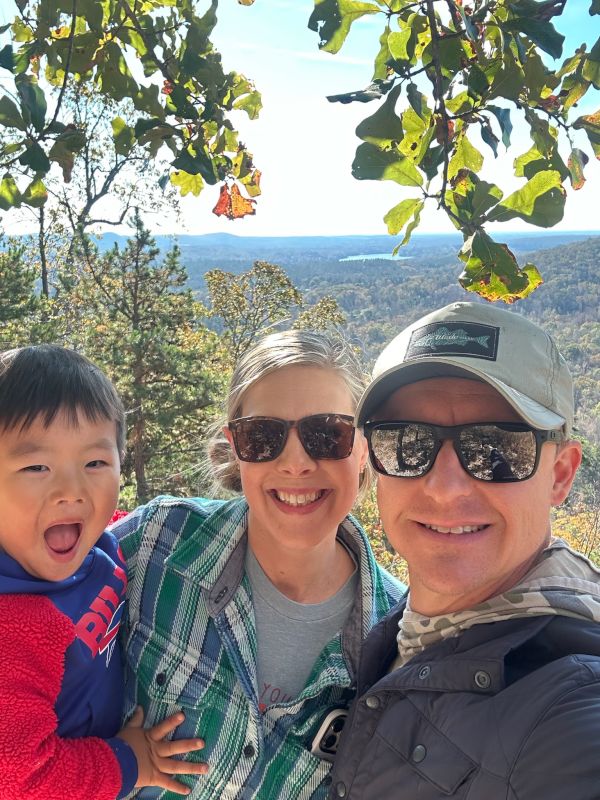 Hiking at Morrow Mountain State Park, NC