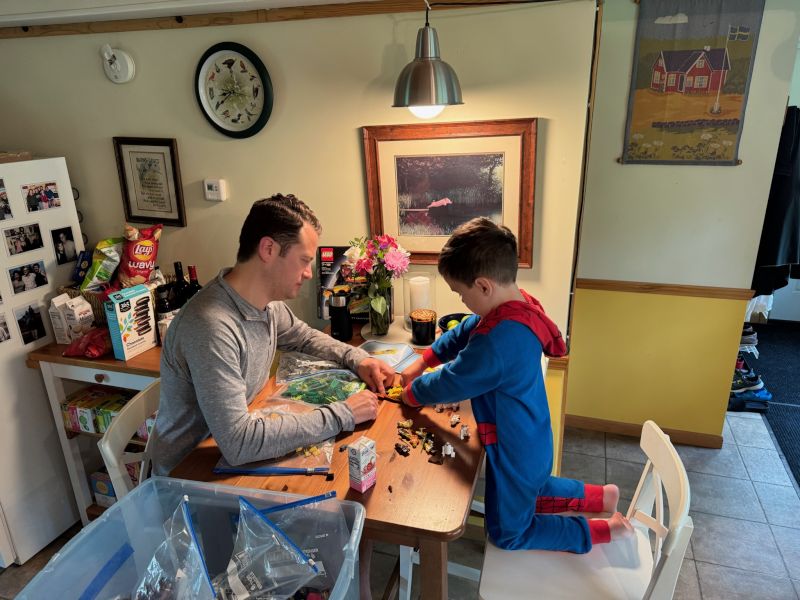 Jeffrey & Our Nephew Building Legos
