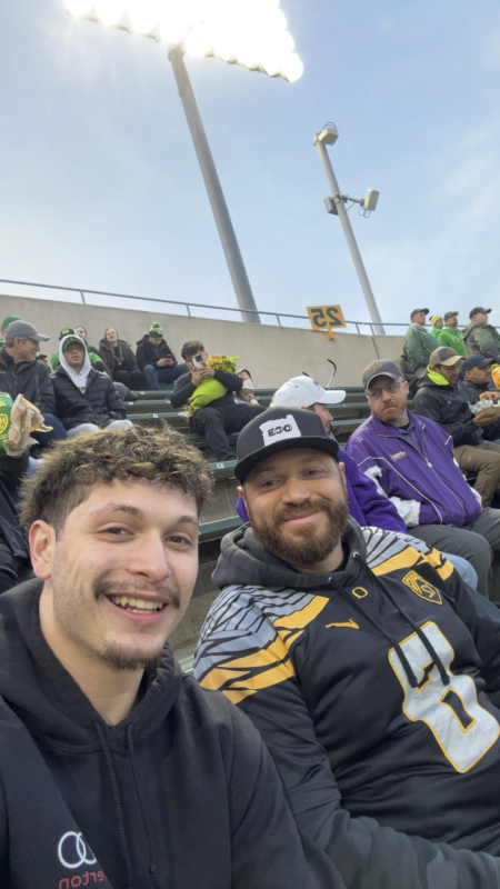 Paul and Our Son at OSU Ducks Game