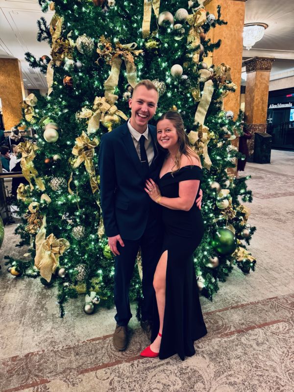 At a Christmas Party