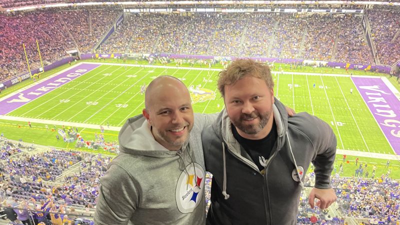 At a Steelers - Viking's Game