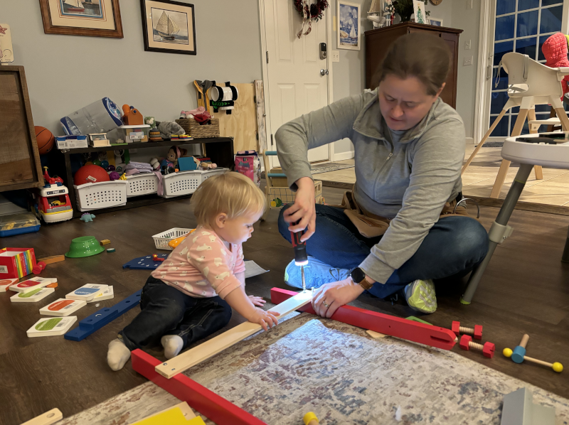 Alix and Quinn Building Together