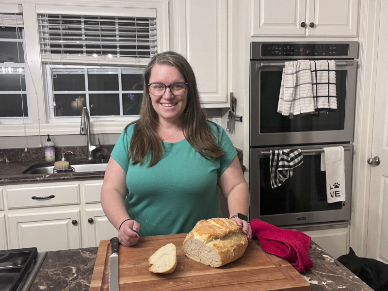 Kerri Baking Fresh Bread