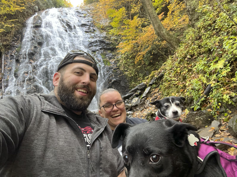 Hiking Outside Asheville, North Carolina, With the Dogs