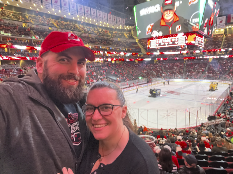 At a New Jersey Devils Hockey Game
