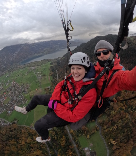 Rachel Paragliding in Switzerland